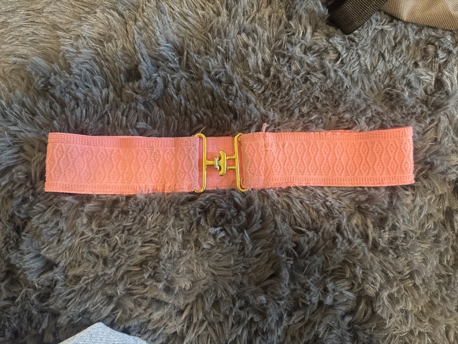 Pink elastic riding belt