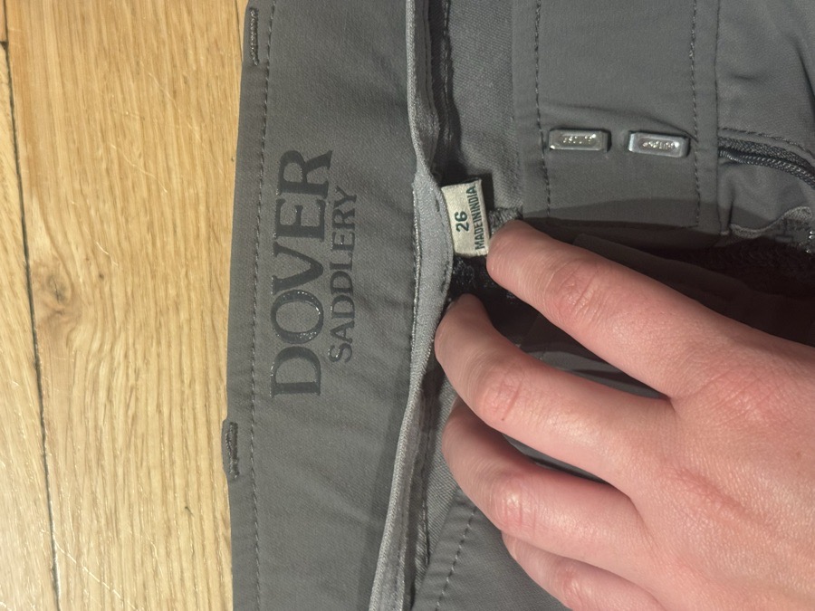 DOVER SADDLERY full seat grey Breeches