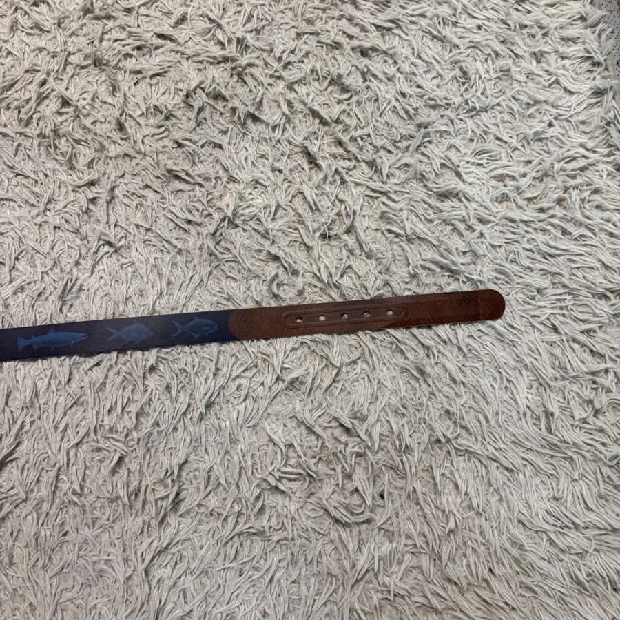 Blue Fish Pattern C4 Horseback Riding Equestrian Belt