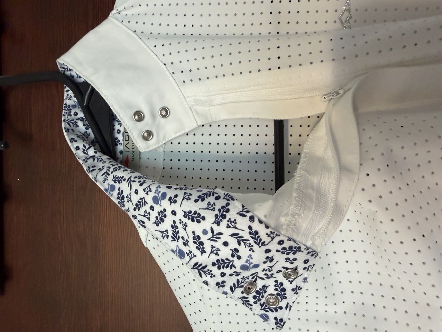 IAGO Perforated short sleeve show shirt (Small)