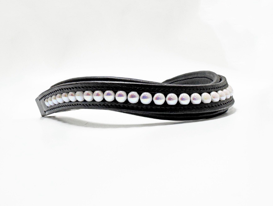 Iridescent Rainbow Beaded Browband