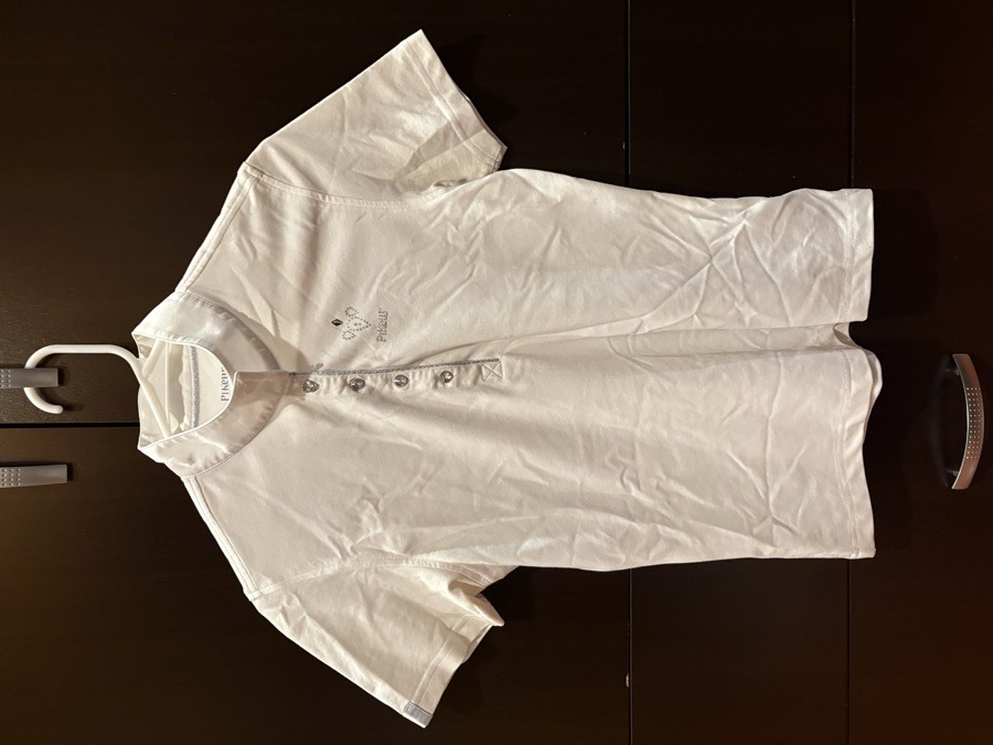 Pikeur Women’s White Crystal Rhinestone Competition Show Shirt – Short Sleeve