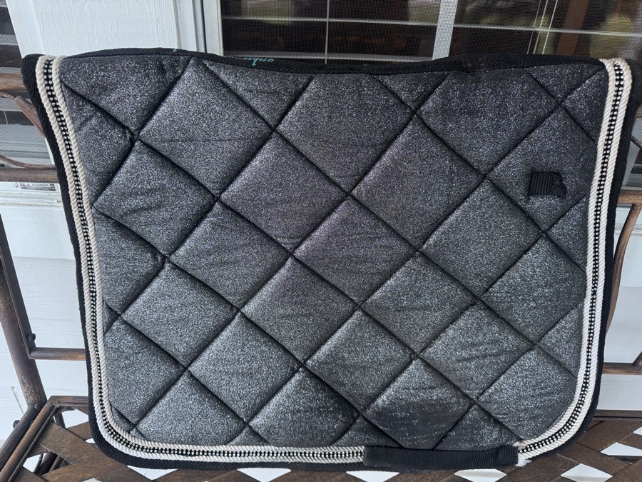 Two hearts equine glitter saddle pad