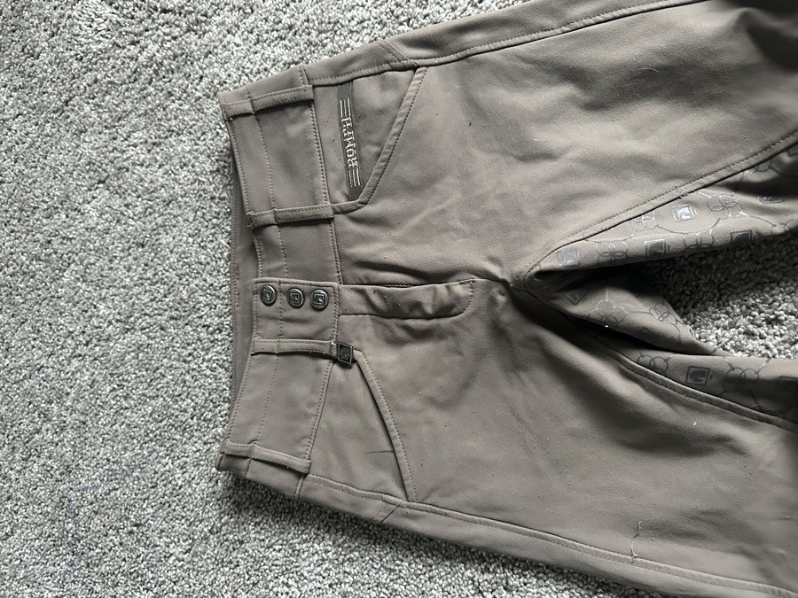 24R romfh Isabella brown silicone full seat breeches