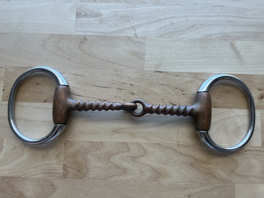 5.25” Copper Corkscrew Eggbutt Snaffle