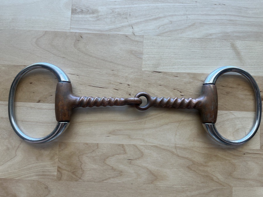 5.25” Copper Corkscrew Eggbutt Snaffle