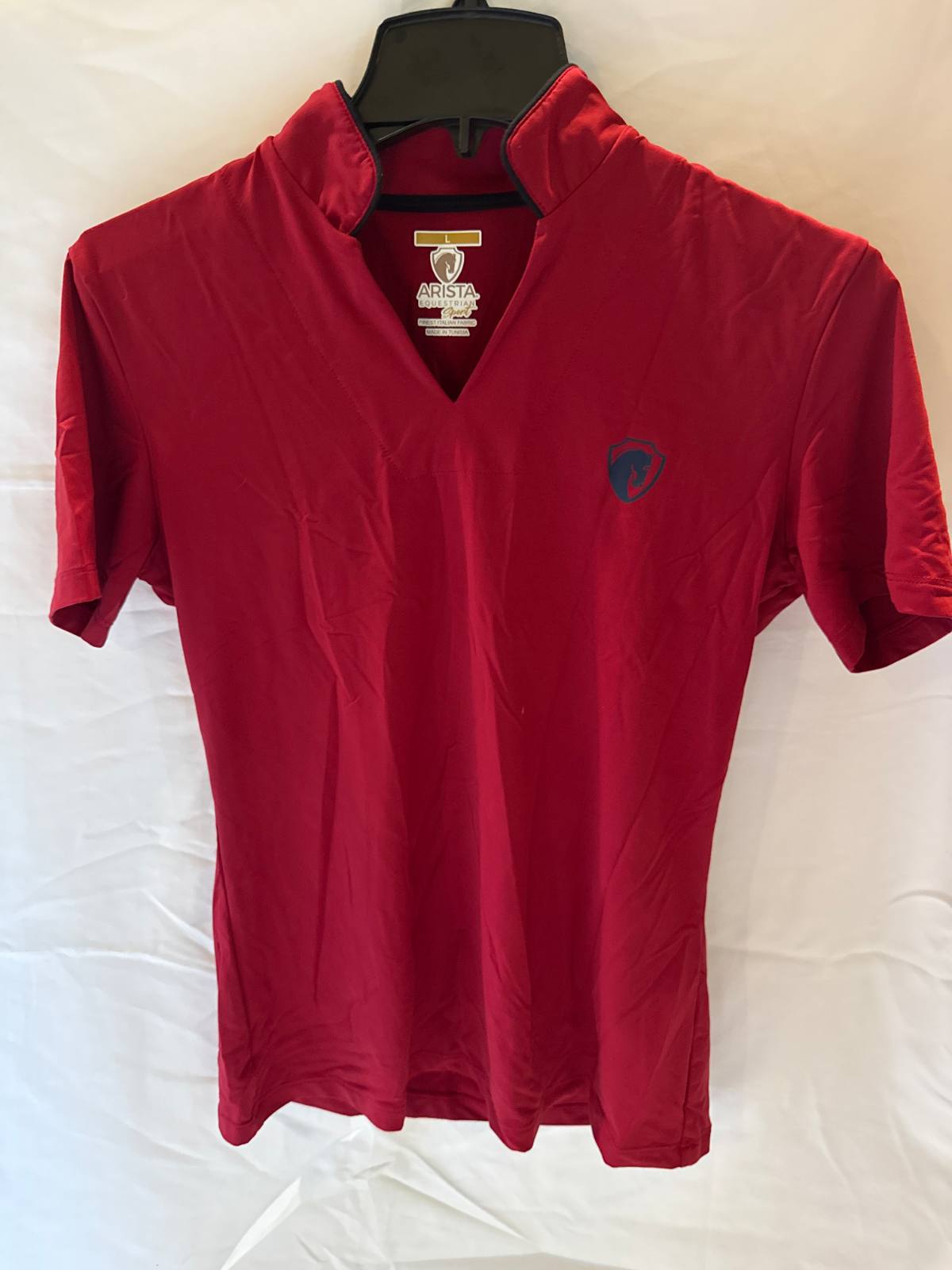 Arista Equestrian Sport SS Shirt Burgundy L