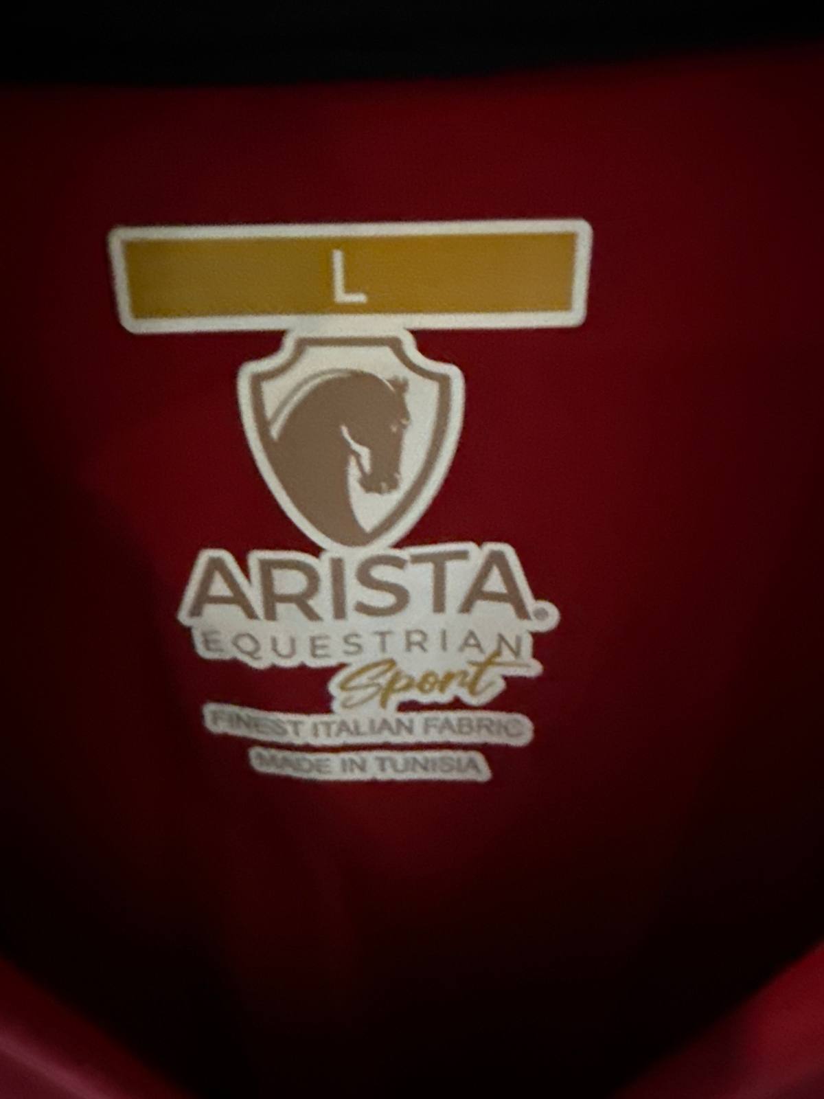 Arista Equestrian Sport SS Shirt Burgundy L