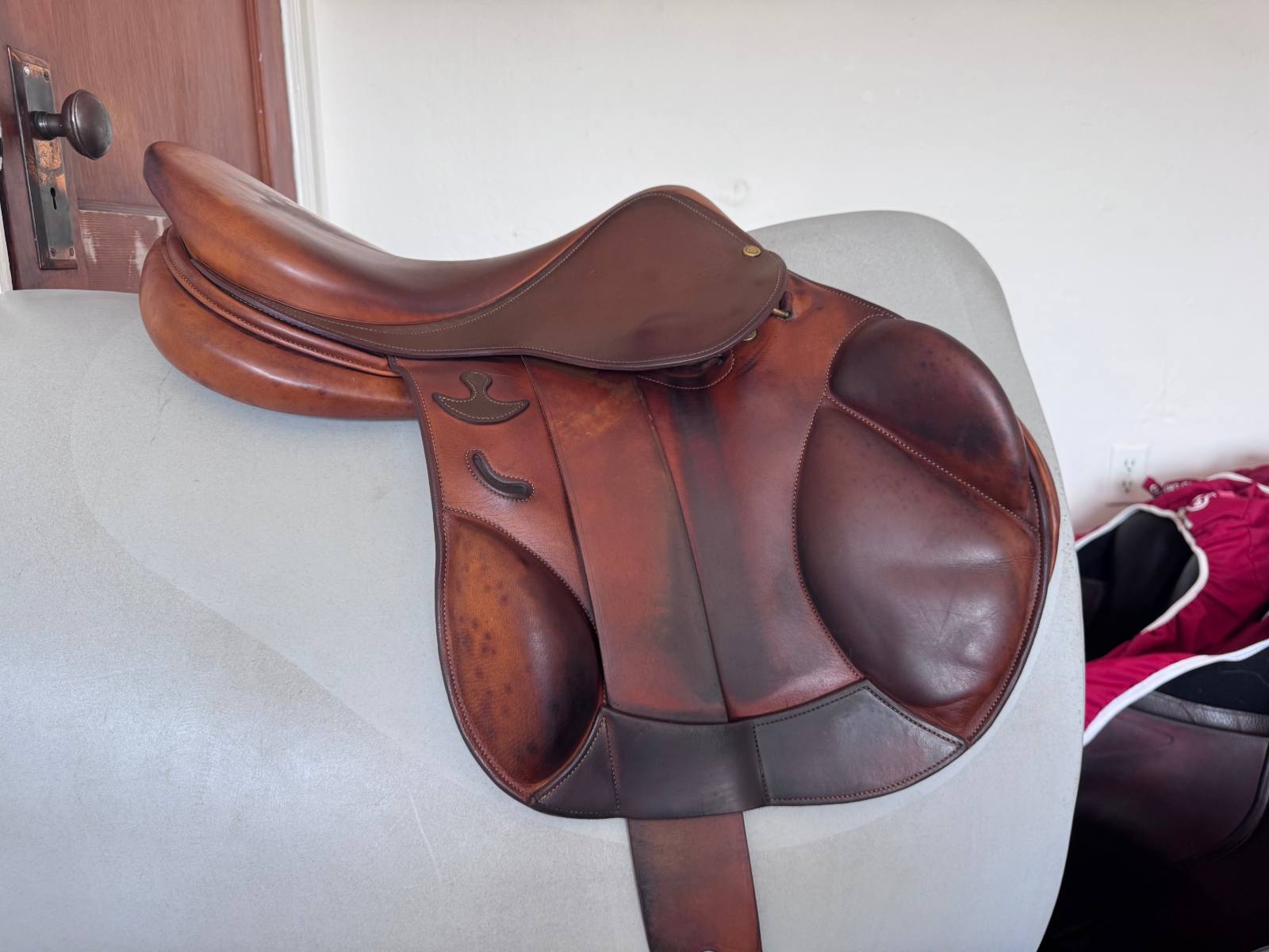 17.5" Bruno Delgrange Monoflap Saddle - Full Calf - WIDE - RARE!