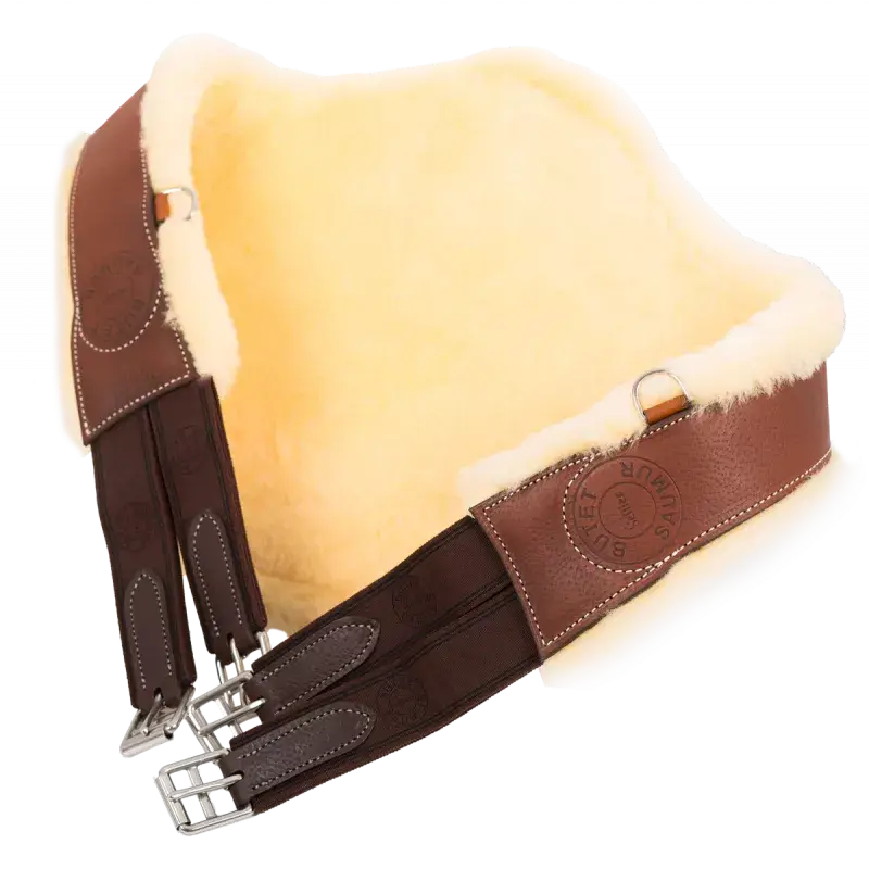 Butet Ergonomic Sheepskin Belly Guard Girth | Gold | 54