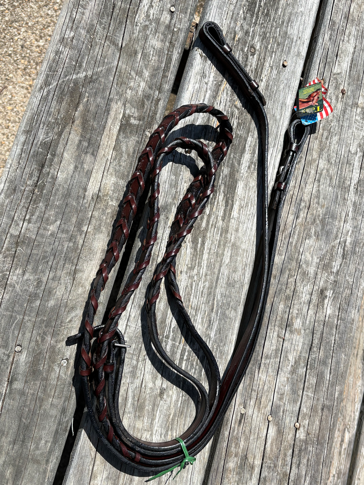 TORY 5/8" LONG LACED REINS WITH HOOK STUD - 60"