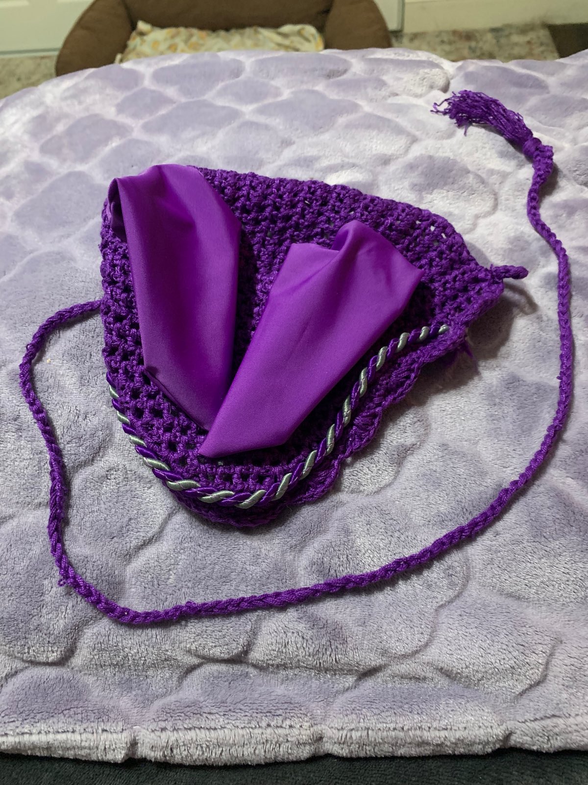 Purple Pony Ear Bonnet