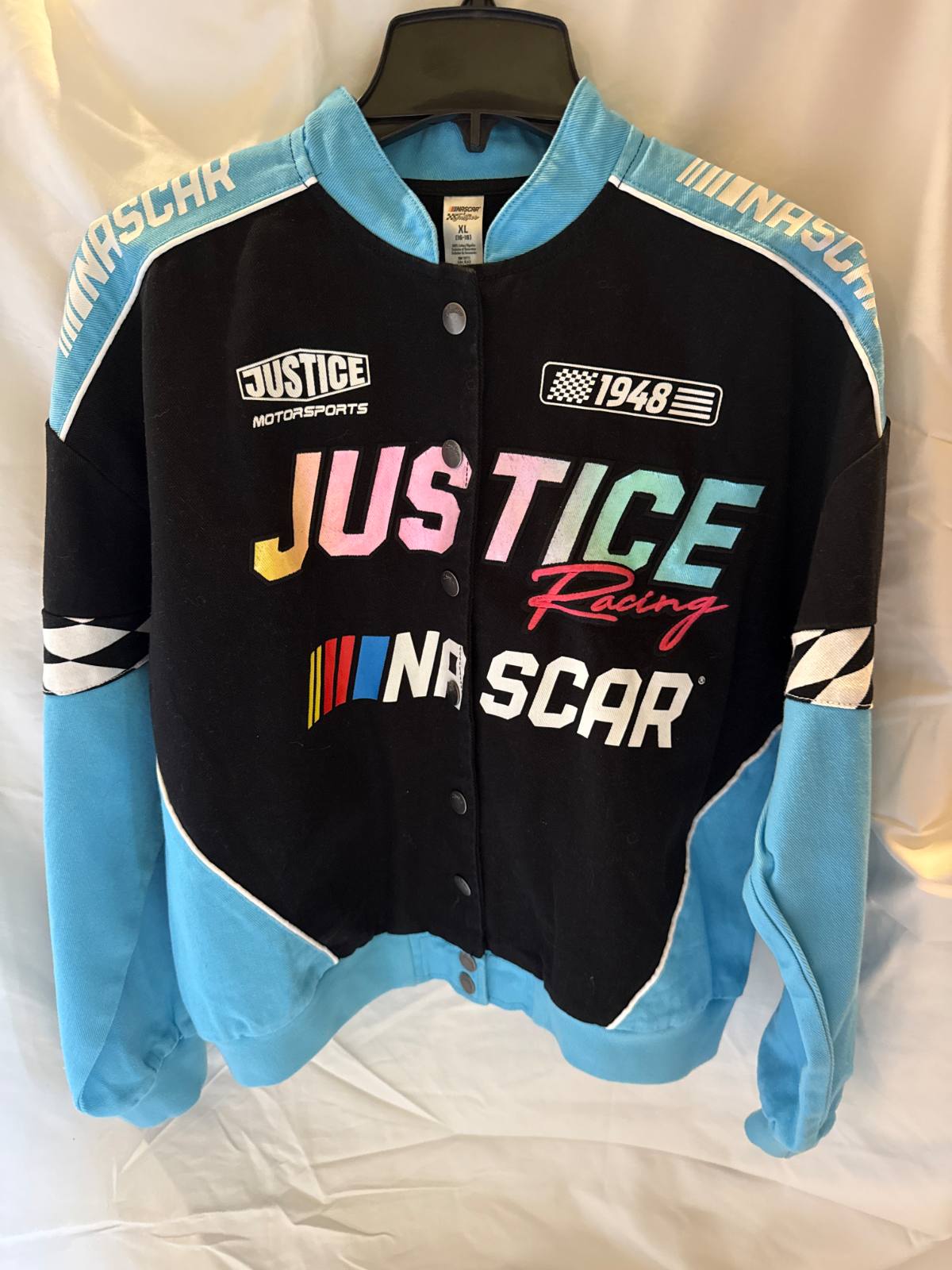 Justice x NASCAR Girls Racing Jacket XL 16/18