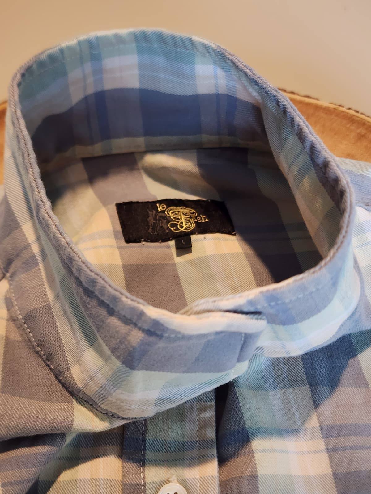 Le Fash Women's Plaid Equestrian Show Shirt Size L