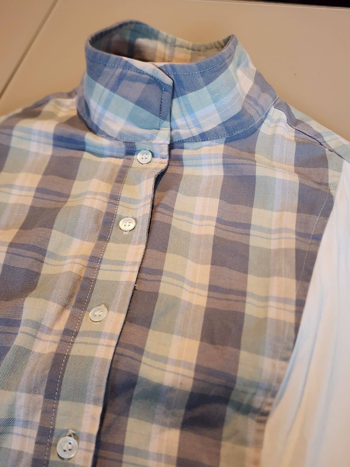 Le Fash Women's Plaid Equestrian Show Shirt Size L