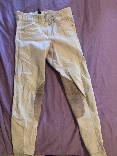 DOVER SADDLERY Tan Breeches Size 24, small stain
