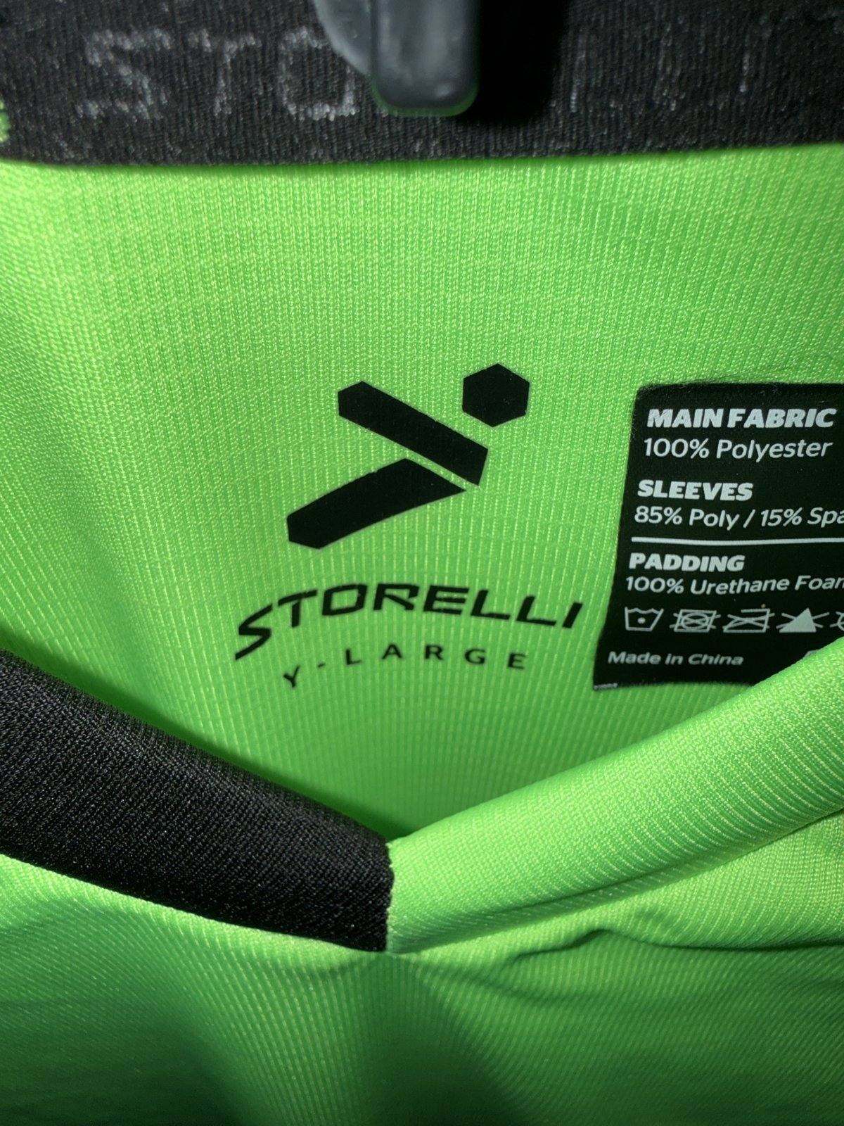 Storelli Youth Large Padded Goalkeeper Jersey Neon Green/Black