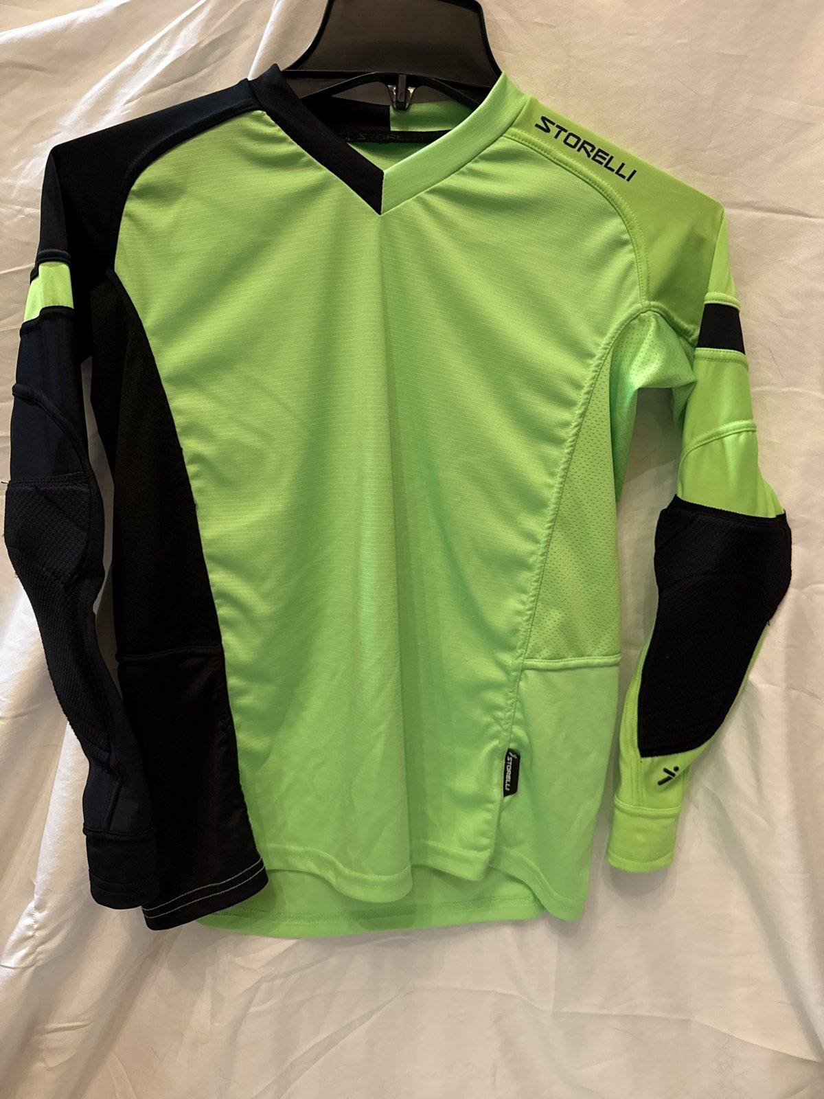 Storelli Youth Large Padded Goalkeeper Jersey Neon Green/Black