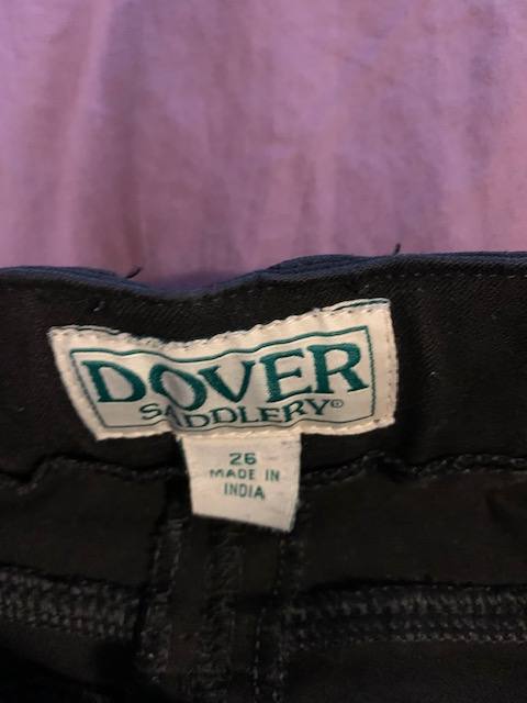DOVER SADDLERY Black Breeches , size 26. Good Condition