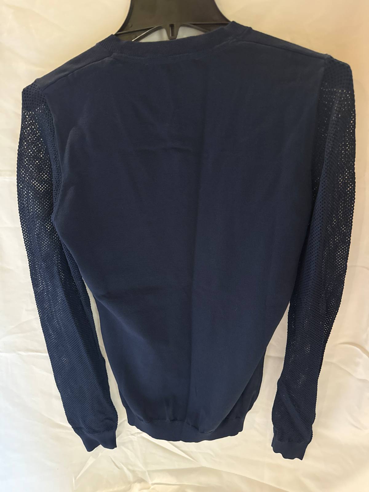 AA Platinum Perforated Sleeve Sweater Navy L