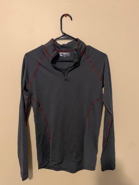 RIDING SPORT Quarter Zip Gray light weight riding shirt. size XS