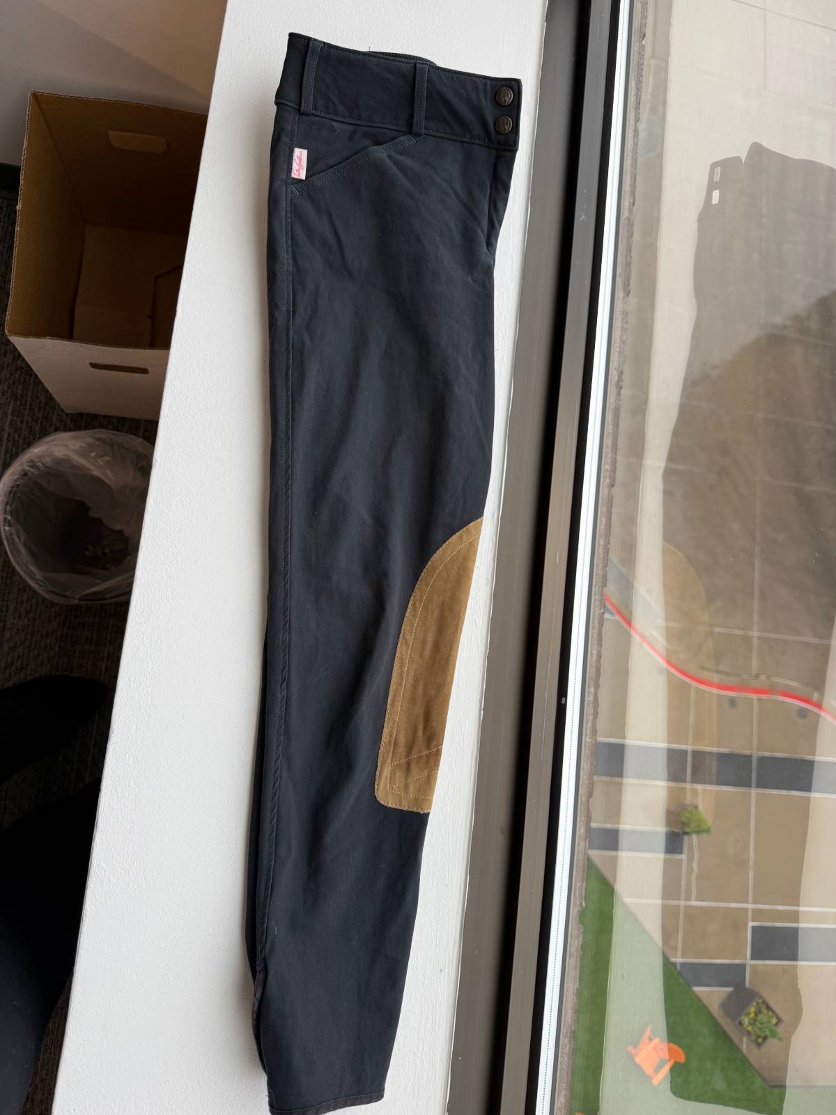 Tailored Sportsman Trophy Hunter Breeches- Charcoal 30R- lowrise front zip