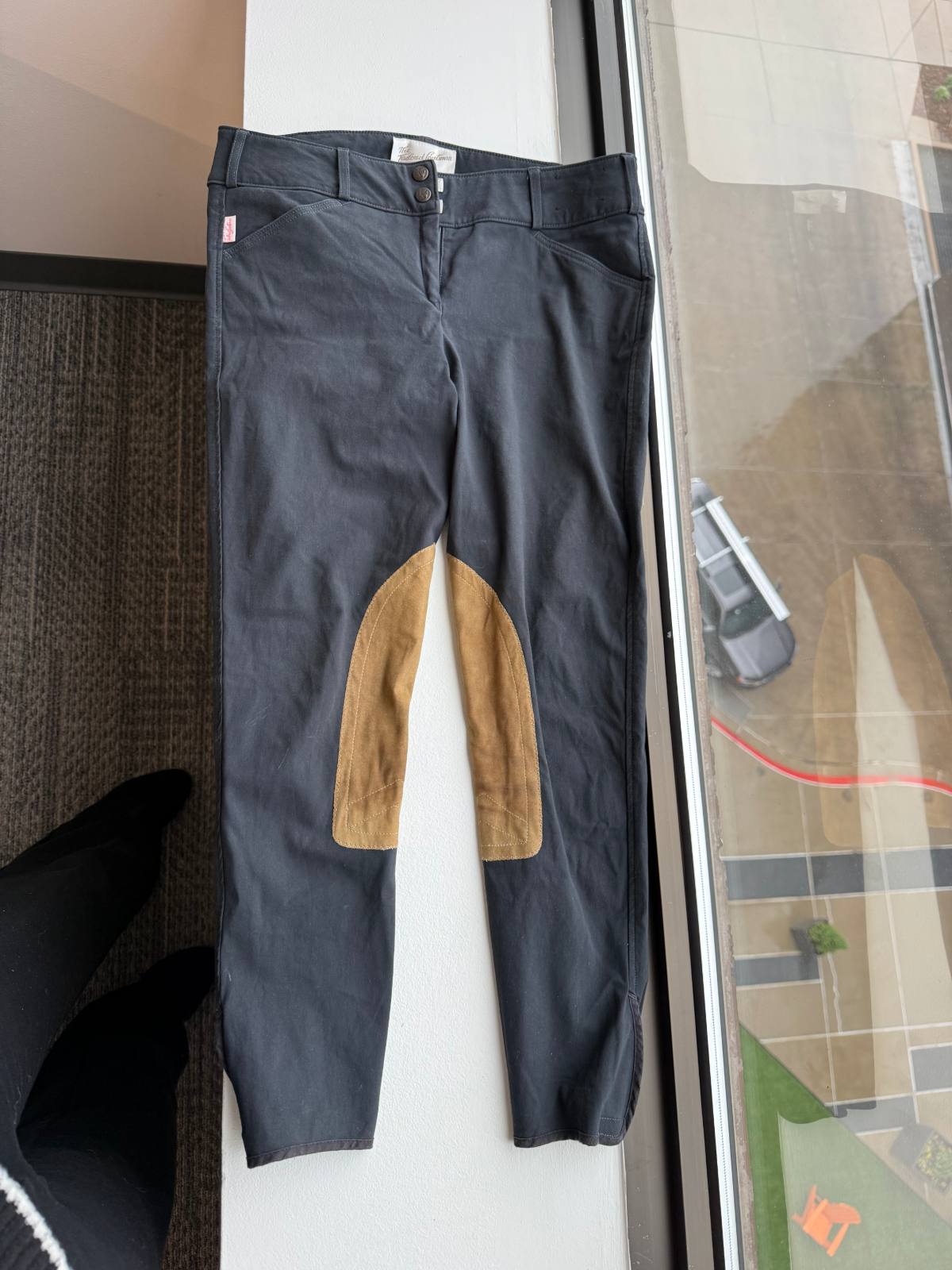 Tailored Sportsman Trophy Hunter Breeches- Charcoal 30R- lowrise front zip