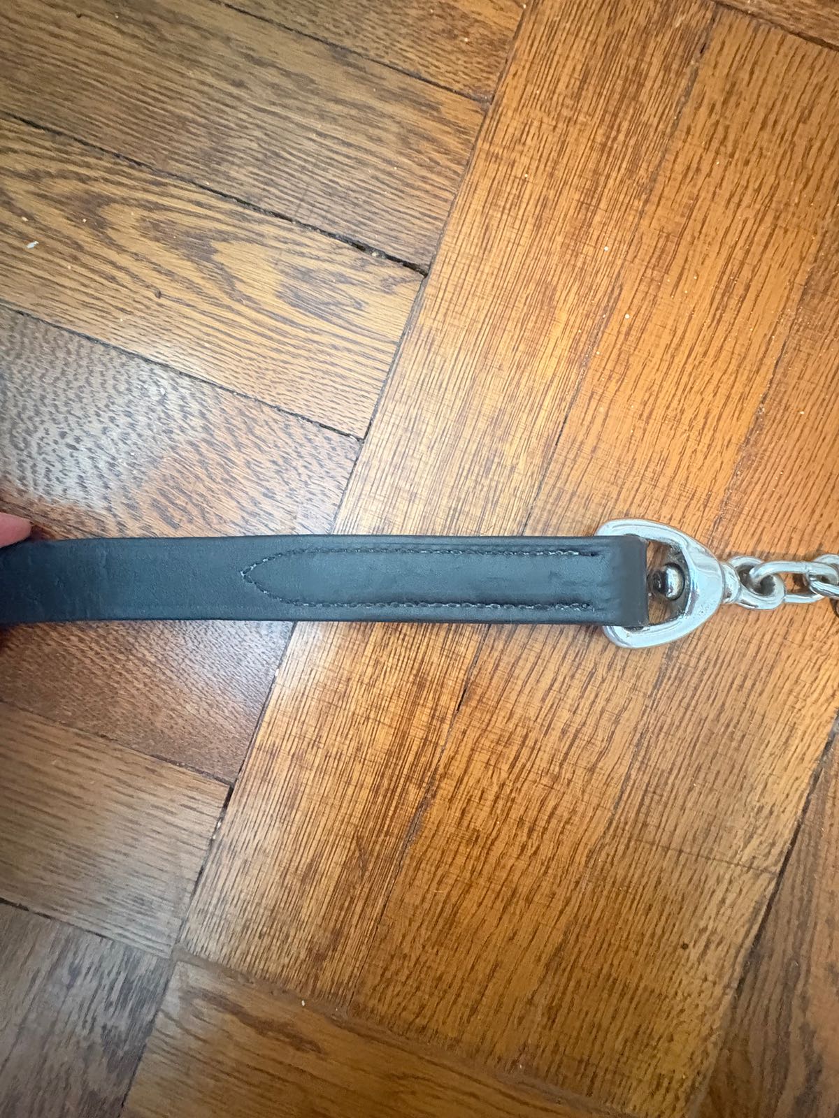 Perri's Leather Stable Lead Rope with Chrome Chain