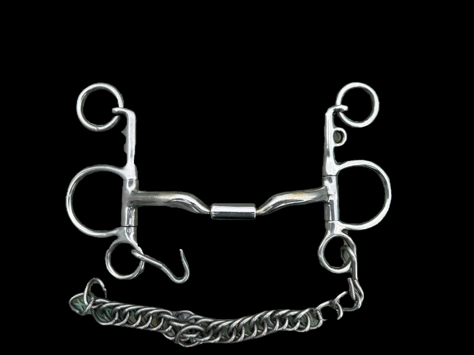 Myler Pelham Bit 5” Comfort Snaffle Mouthpiece w/ Curb Chain