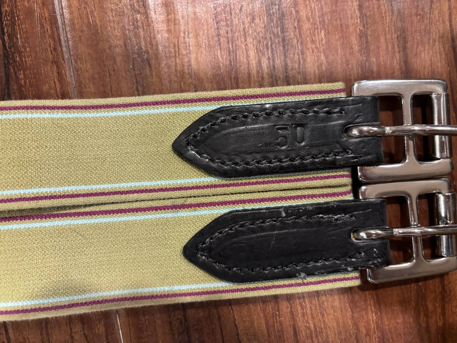 COURBETTE Leather Girth - 50" - Roller Buckles