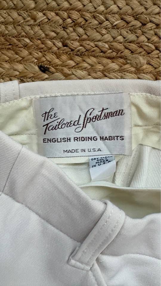 Tailored Sportsman White Show Breeches, Approx. Size 26 Long