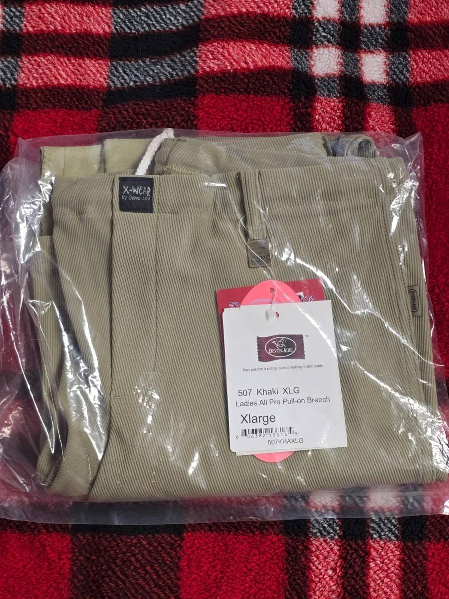NWT Devon Aire 507 All-Pro Low Rise Pull-On Breeches - XL Khaki Green