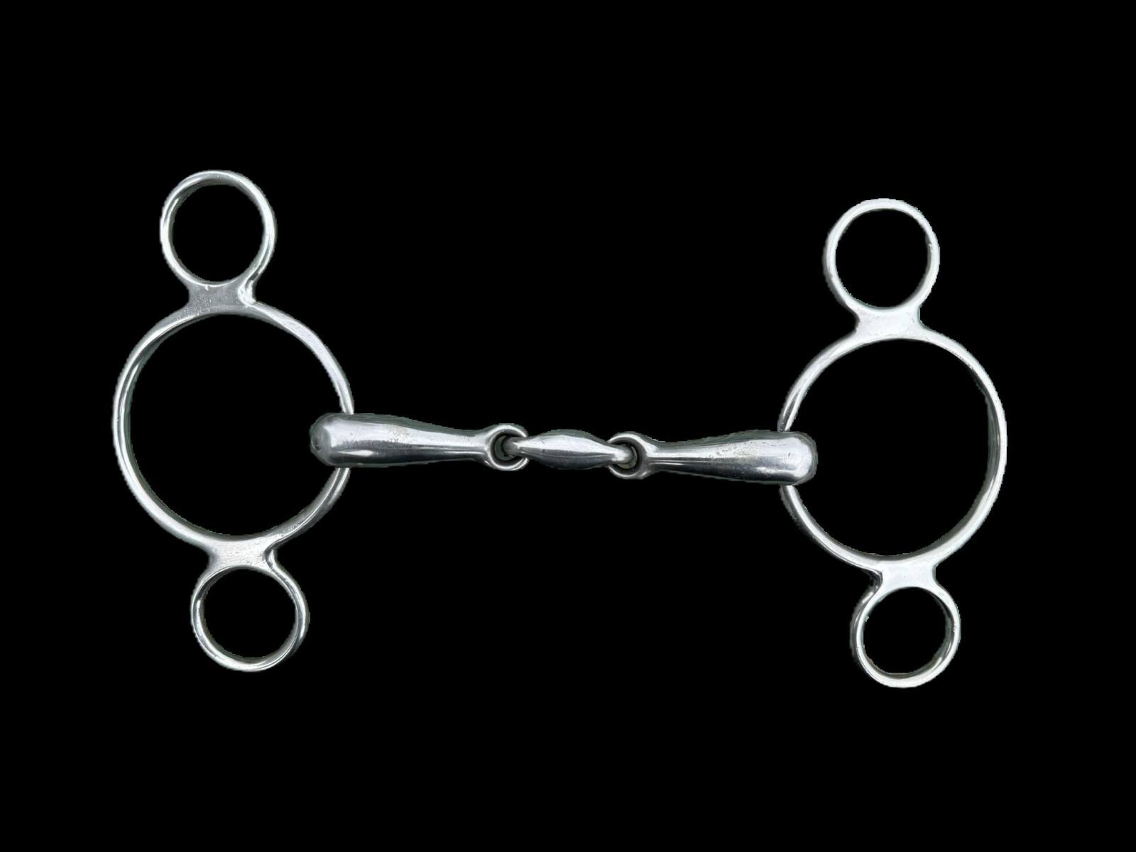 Ovation 3-ring bit, 5” with double-jointed mouthpiece