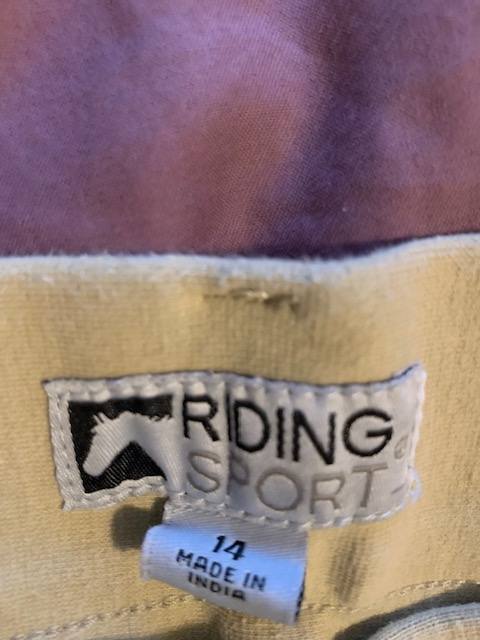 RIDING SPORT Riding Pants kids, Tan size 14