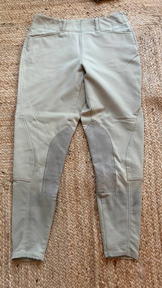 2 Ariat Knee Patch Show Breeches, Tan, Size 26 Long (26L)