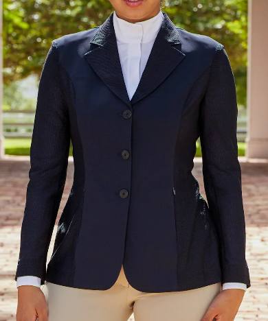 RJ CLASSICS NAVY BLUE MESH SHOW JACKET SIZE 4R small, regular