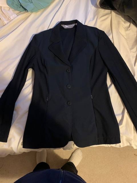 RJ CLASSICS NAVY BLUE MESH SHOW JACKET SIZE 4R small, regular