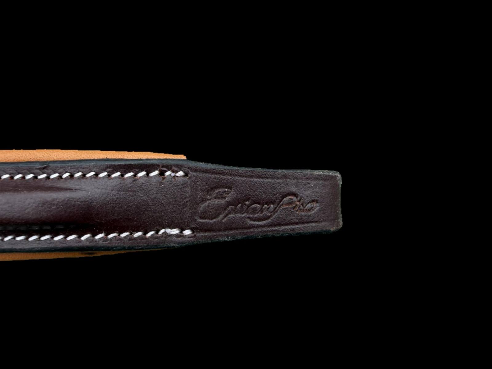 ExionPro Raised Padded Browband – Cob – Vegetable Tanned Leather Oak Brown