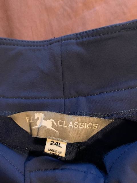 RJ CLASSICS Riding Pants - Breeches , Blue size 24L