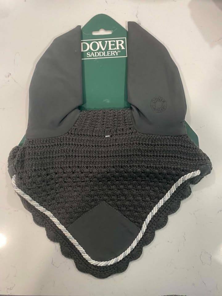DOVER SADDLERY Ear Bonnet Grey and Sparkle