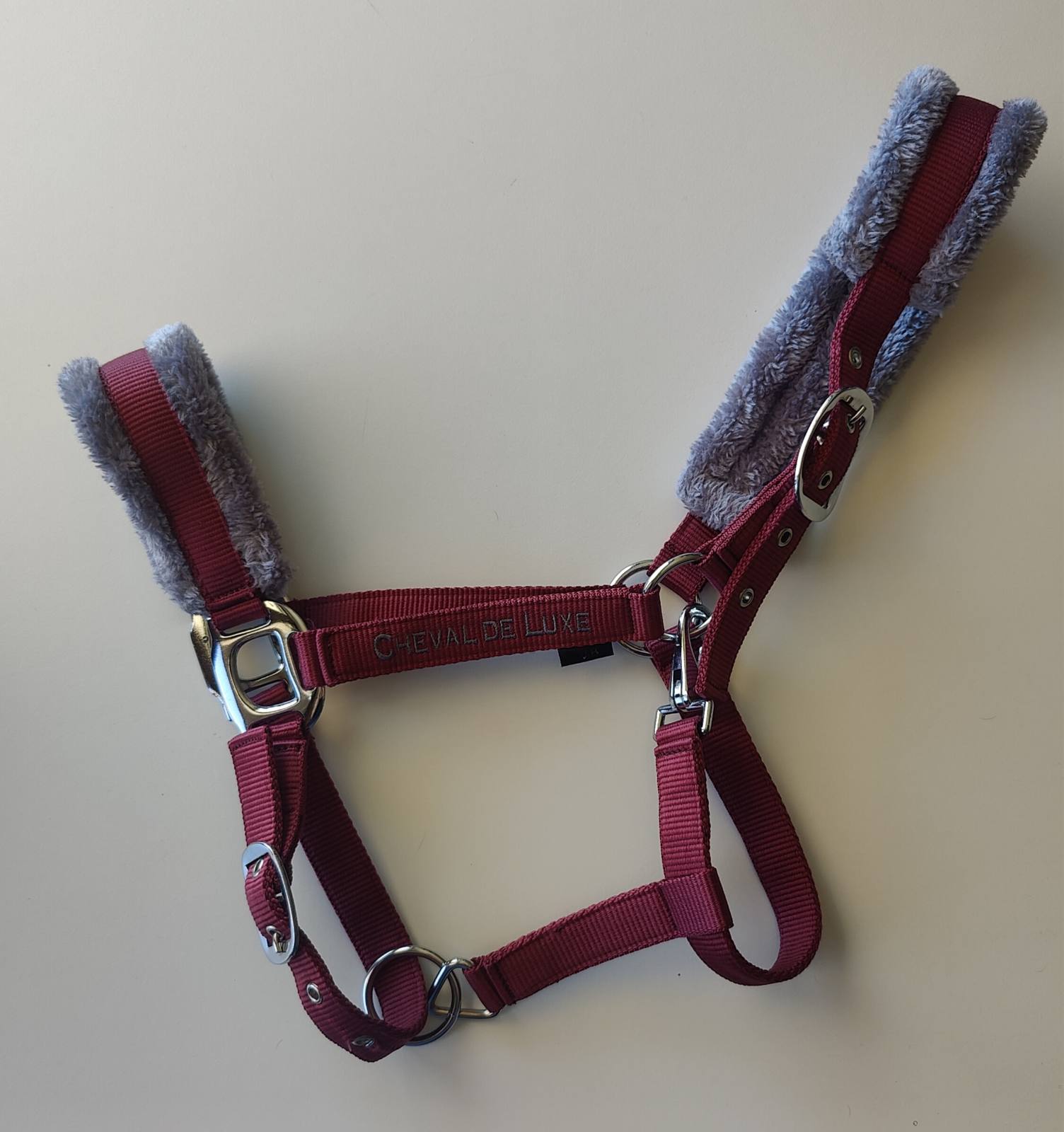 Cheval de Luxe Fleece Burgundy Halter Size VB/Cob Used