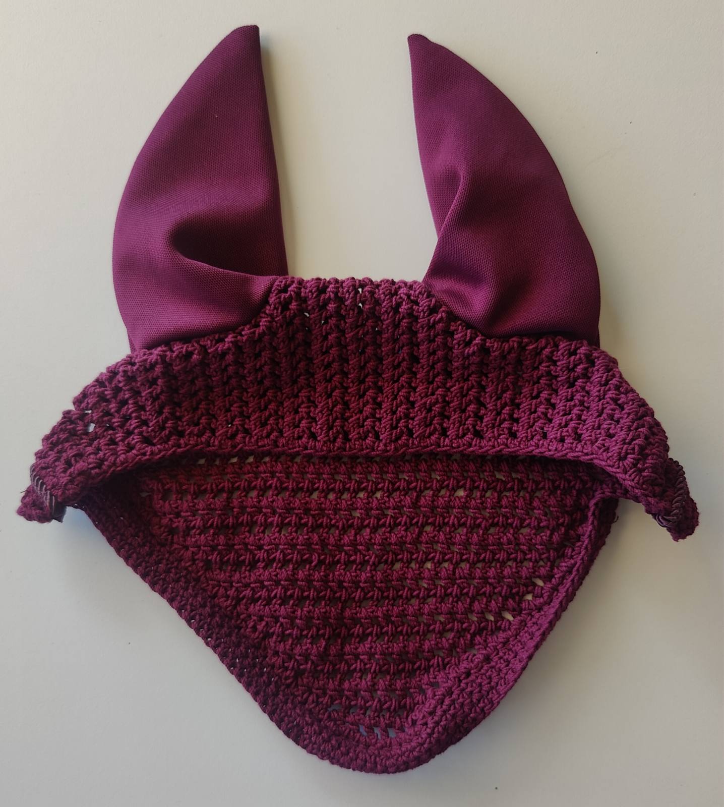 Horse-friends Burgundy Ear Bonnet Pony Size Unused