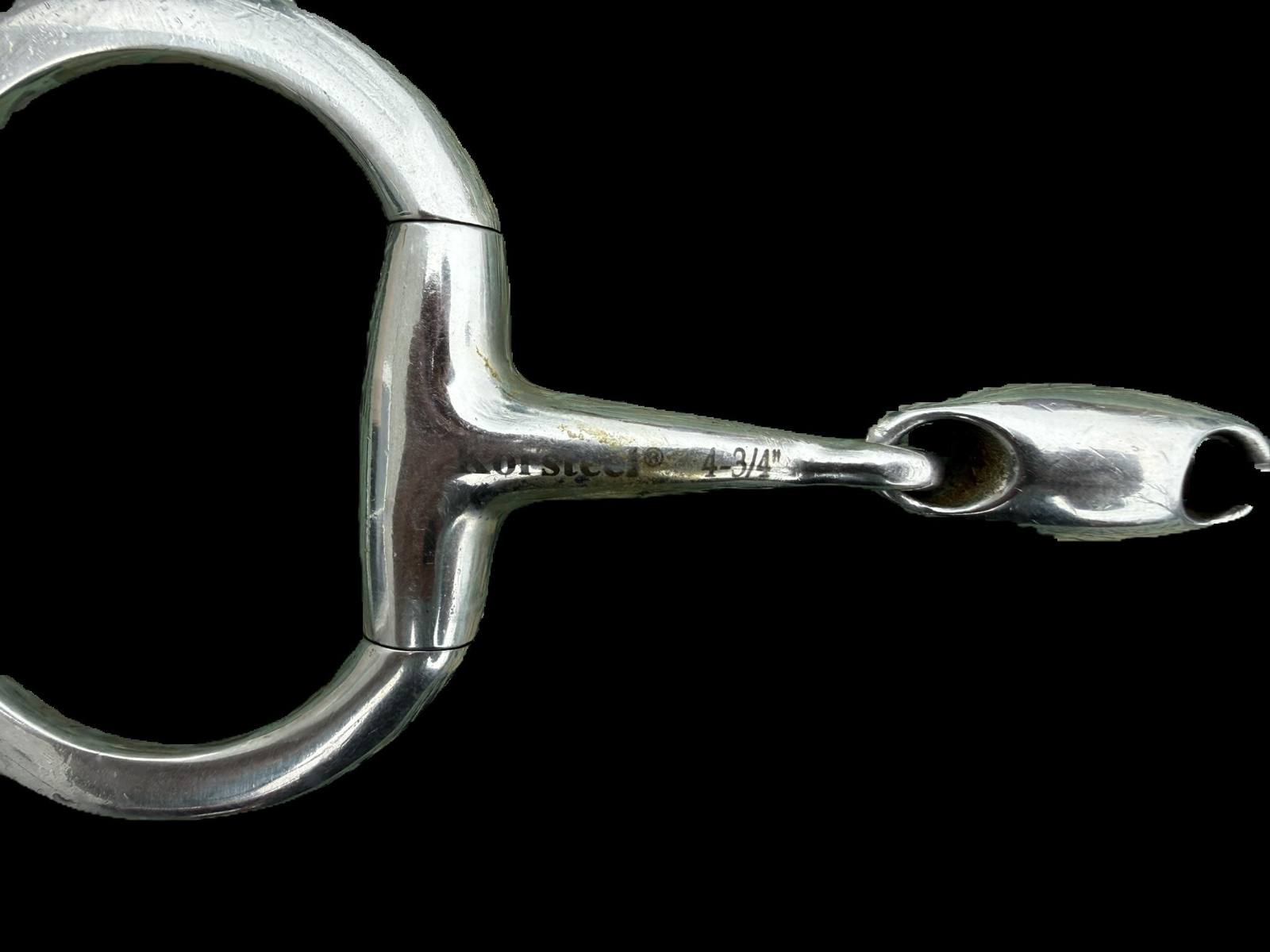 Korsteel eggbutt snaffle bit, 4.75” with double-jointed mouthpiece
