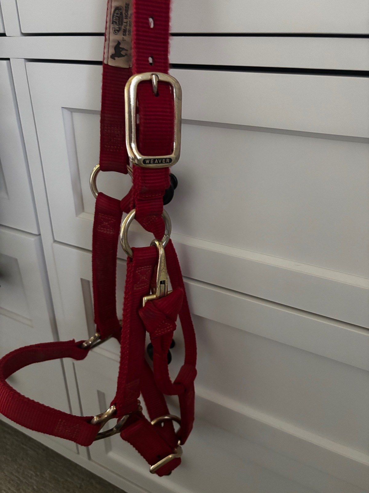 WEAVER Halter red small horse pony size lightly used