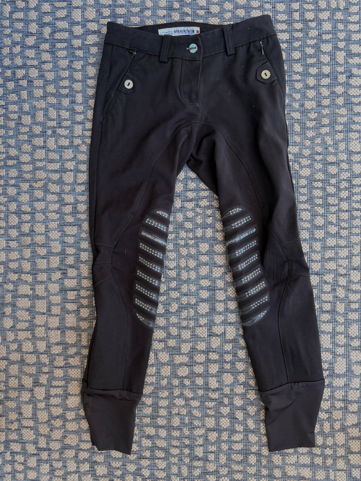 Black ANIMO Riding Pants - Breeches with button pockets
