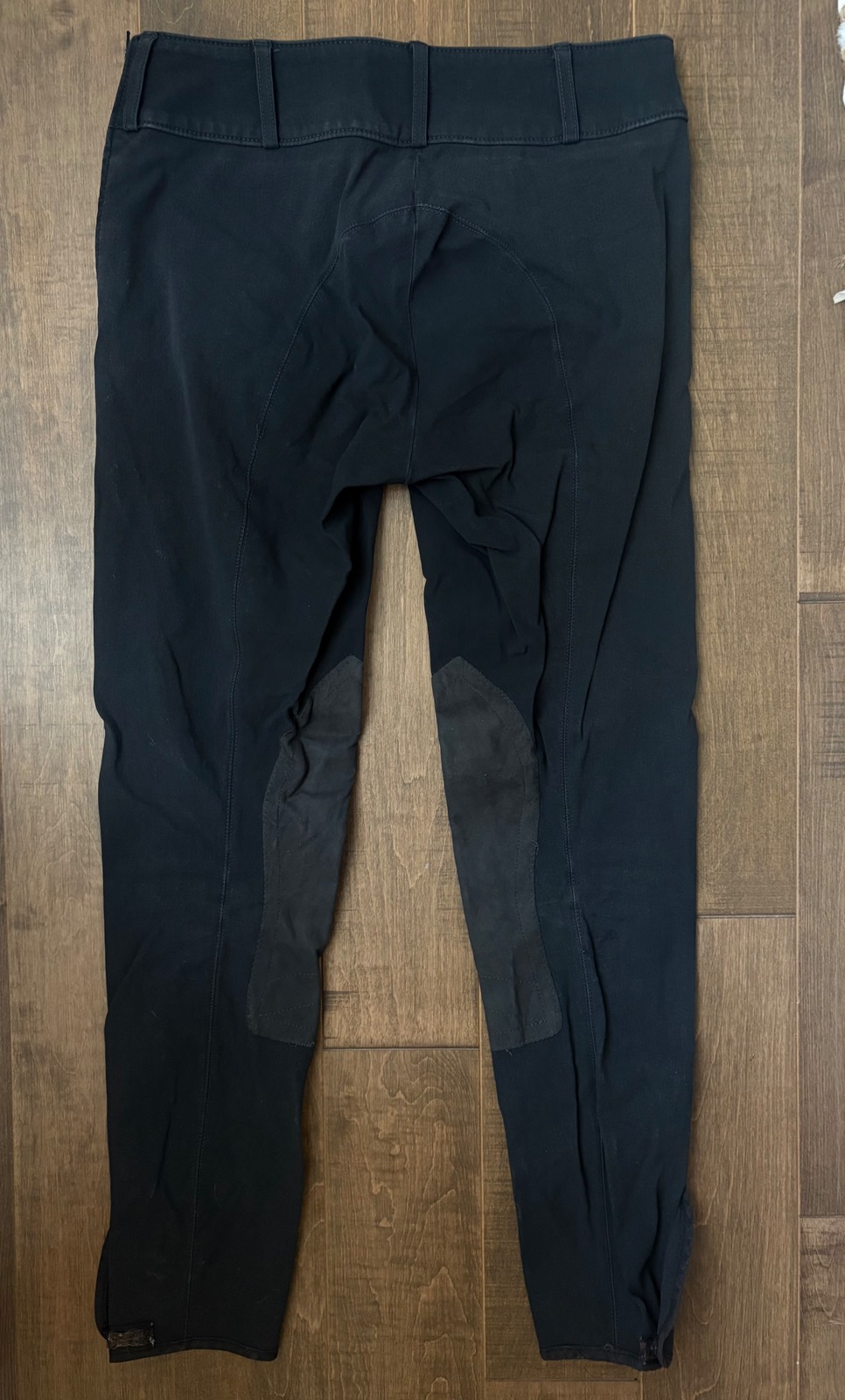 THE TAILORED SPORTSMAN Side zip knee patch Breeches