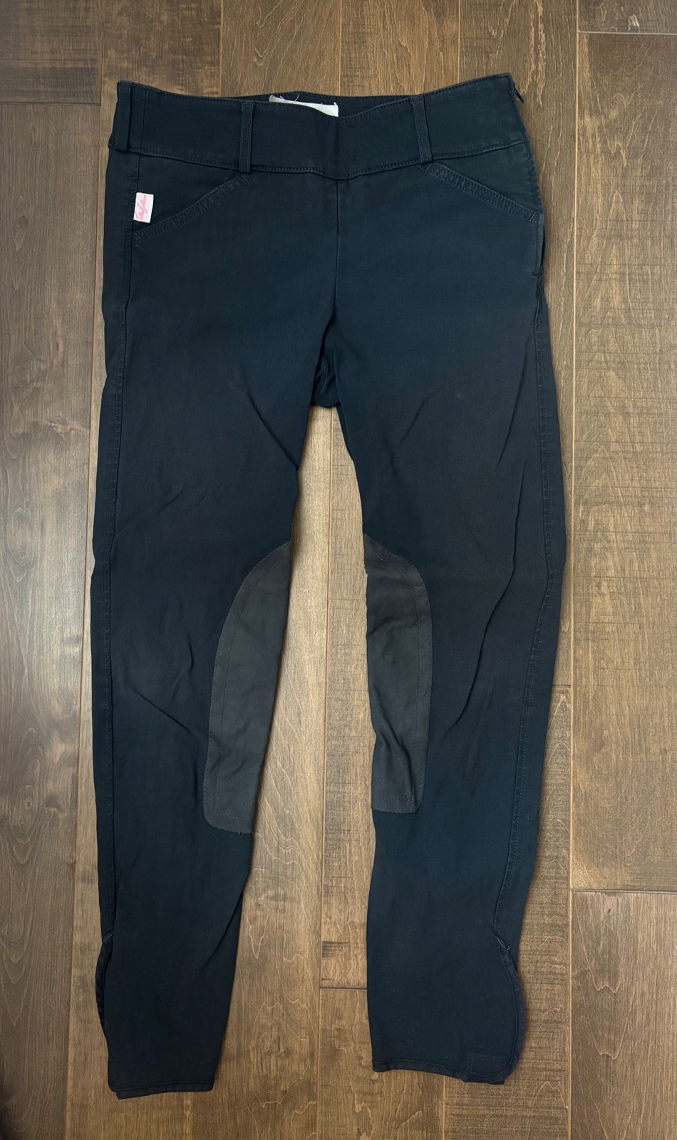 THE TAILORED SPORTSMAN Side zip knee patch Breeches