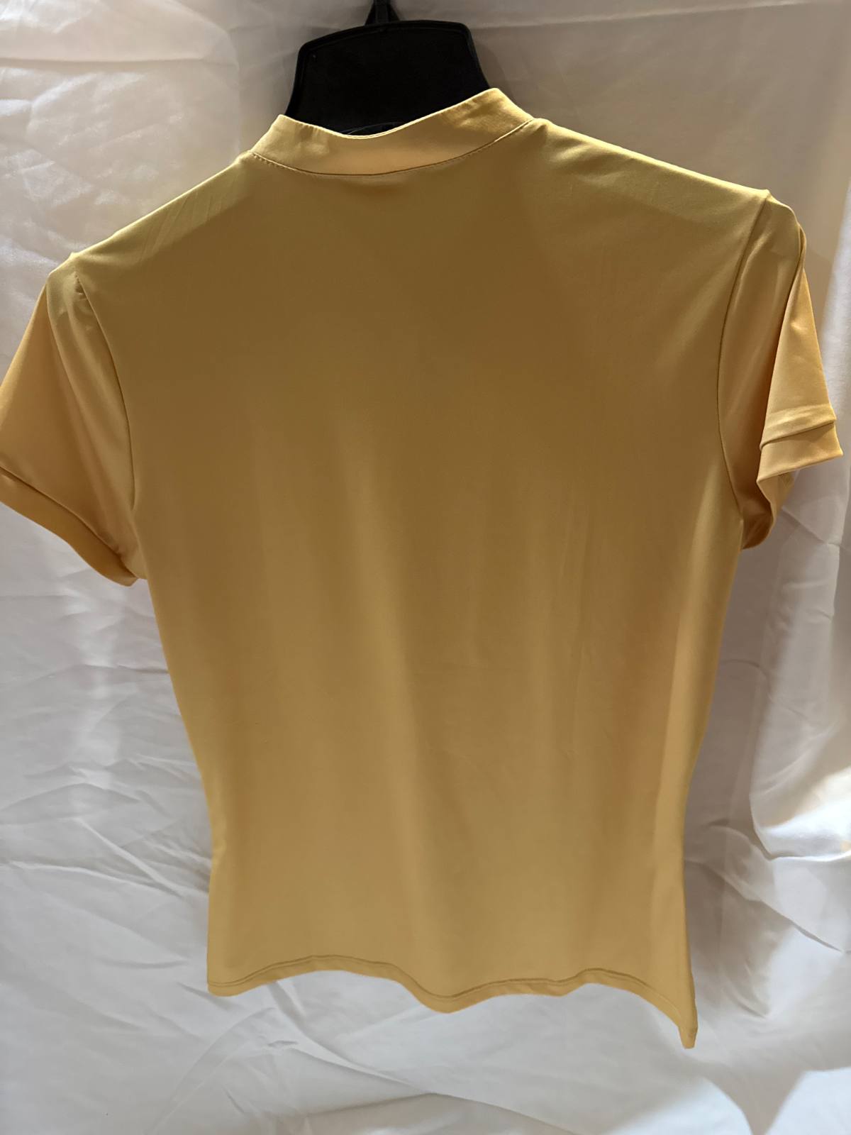 DOTIBEL Honey Yellow Ruffled Riding Shirt L