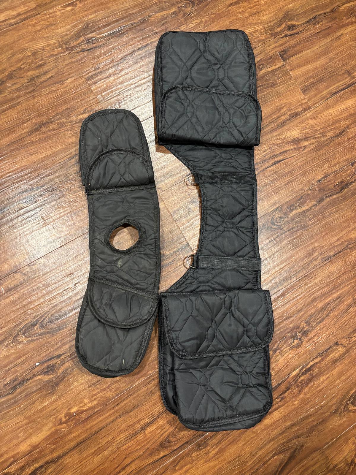 Black Saddle Bag and Horn Bag for Western Saddle