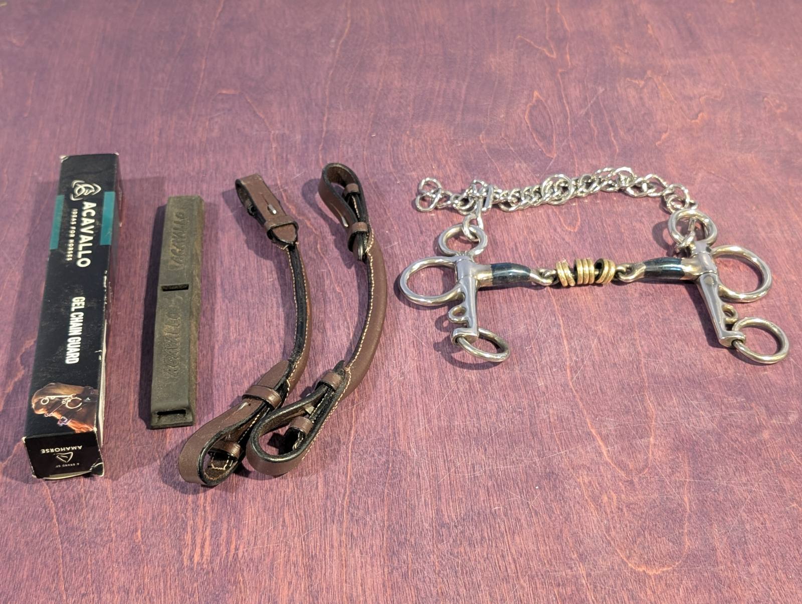 Centaur Blue Steel Pelham Bit and Accessories